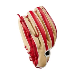 Wilson A500 11 Inch Youth Baseball Glove -Baseball Pro Shop WBW100899 3 A500 BB 11 Boys Blonde Red White.png.cq5dam.web .1200.1200