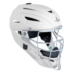 All-Star All Star MVP2500M Matte Finish Catchers Helmet -Baseball Pro Shop mvp2500m white