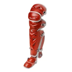 Mizuno Pro 17.5 In Adult Leg Guards -Baseball Pro Shop prolg red